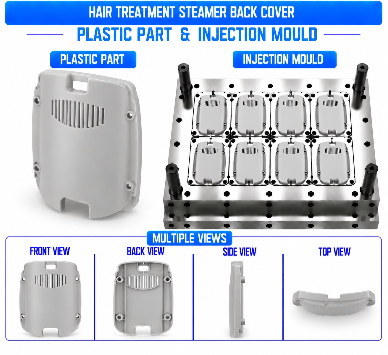 Hair Treatment Steamer Plastic Back Cover Mould and Moulding Service
